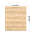 thumbnail image 3 of WHEANG Wall Decor New PE Foam 3D DIY Wall Decor Embossed Brick Stone Color Tile Splicing, 3 of 4