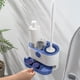 thumbnail image 1 of Escobillero de pared con estante | Organizador de baño dos en uno | Incluye bandeja antigoteo | Diseño compacto para baños pequeños | Disponible en azul, gris y gris oscuro, 1 of 7