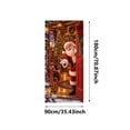 thumbnail image 3 of Christmas Door Cover with Santa Opening Door Design Elastic Front Door Decoration for Holiday Party 70.87 x 35.43 in, 3 of 4