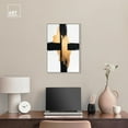 thumbnail image 3 of Glimmering Edges III Canvas Gold Leaf Wall Art by Art Remedy, Silver Frame, 16" x 24", 3 of 7