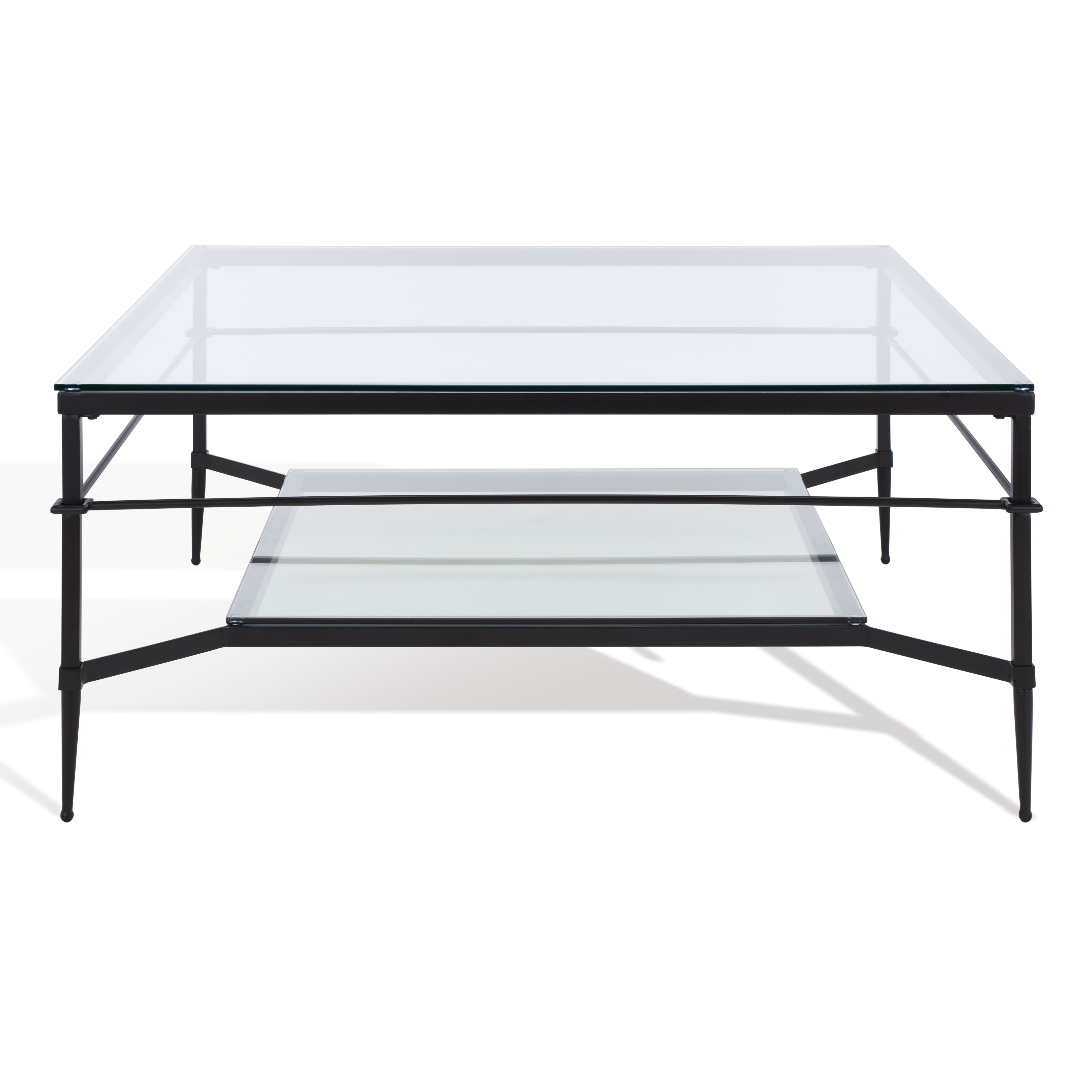 SAFAVIEH Couture Mieka Glam Metal Coffee Table, Black