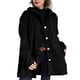 thumbnail image 2 of Chaqueta de Otoño para Mujer con Capucha, Informal, con Botones, Larga, Holgada, de , con Bolsillos. Negro XL, 2 of 8