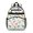 White Dinosaurs Flowers Pattern, variant on White Floral Dinosaurs Pattern Cute School Backpack Bag for School with Padded Back and Adjustable Shoulder Straps 15.25"x11.5"x5.25"