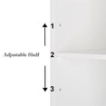 thumbnail image 6 of Bathroom Floor Cabinet, 3-Tier Storage Cabinet with Double Door & Adjustable Shelf, Wooden Bathroom Cabinet for Home Office, Modern Home Furniture, 23.62 x 11.81 x 31.50 inches, White, 6 of 8