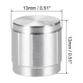 thumbnail image 2 of 2 pcs Botón de potenciómetro con eje estriado tono plateado de aluminio Diámetro de eje de 6 mm Botón rotativo 13 mm x 13 mm Botón de control de volumen, 2 of 3