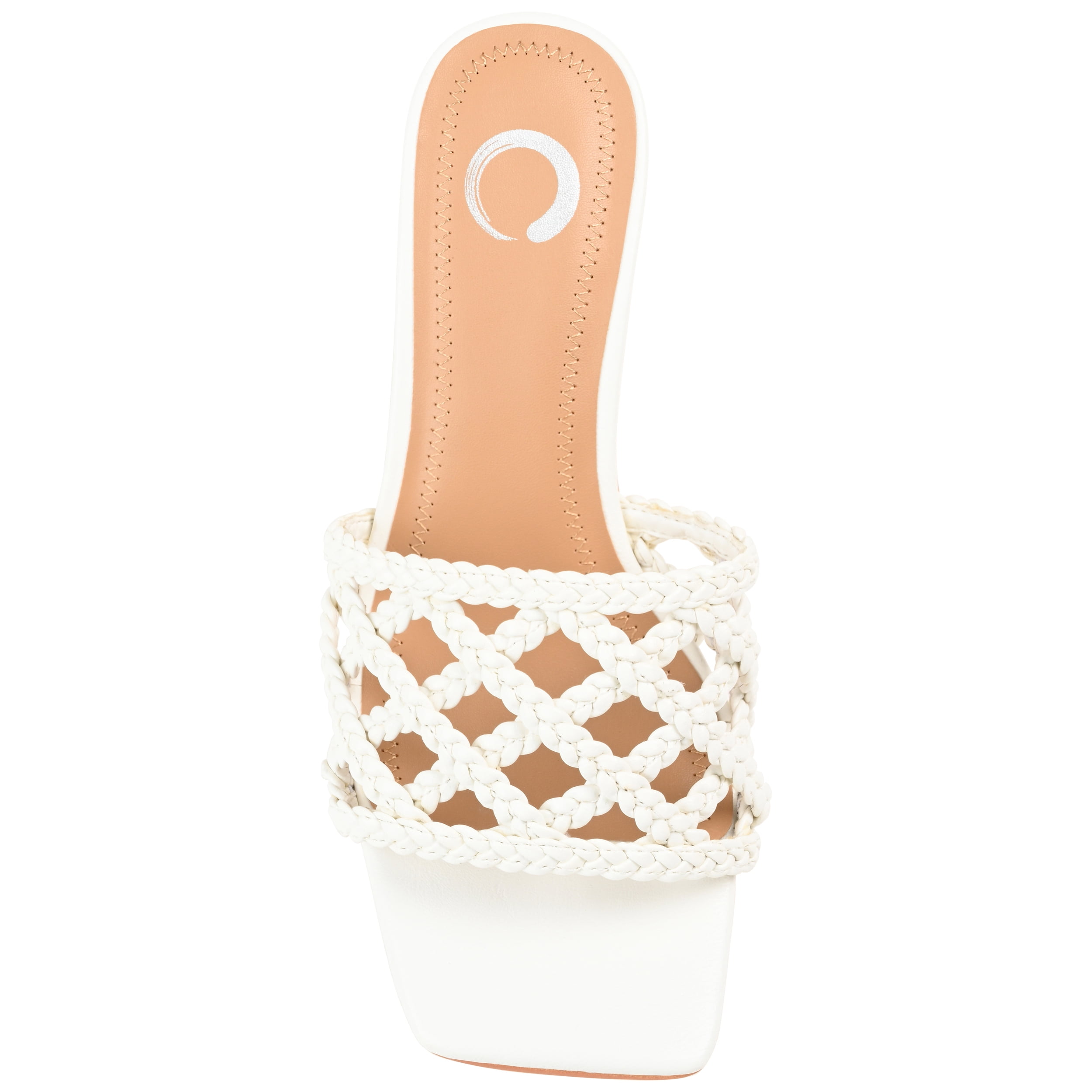 Journee Womens Evvie Open Square Toe Block Heel Sandals