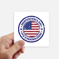 thumbnail image 1 of USA Independence Day Flag Postmark Pattern Sticker Square Waterproof Stickers Wallpaper Car Decal, 1 of 1