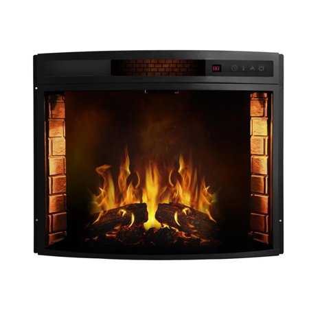 Elwood 23 Curved Electric Fireplace Insert Walmart Com