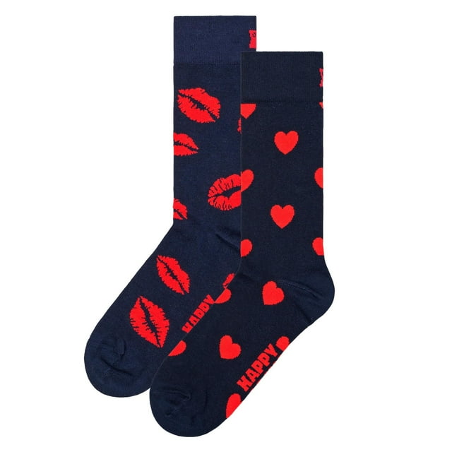 Happy Socks Calcetines unisex, paquete de 2 - Caja de regalo Love, mezcla de colores Valentine's Socks 36-40