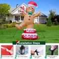 thumbnail image 4 of 5 FT Christmas Inflatable Outdoor Decorations Gingerbread Man with Cane Candy, Lovable Blow up Gingerbread with Xmas Hat, Built-in LED Lights for Yard Garden Lawn Indoor Home Holiday Decor, 4 of 5