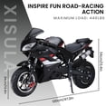 thumbnail image 4 of Fompes 4-Stroke 49cc Gas Powered Kids Dirt Bike, Mini Off-Road Motorcycle Trail Bike with Front Rear Disc Brakes & Dual Headlights, 25 Mph, 220 Lbs Capacity, Black, 4 of 18