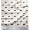 thumbnail image 1 of Soimoi Japan Crepe Satin Fabric Elephant Face Animal Print Fabric by The Yard 42 Inch Wide, 1 of 1