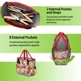 thumbnail image 6 of Garden Tool Bag,Pioneer Flower Floral Print Pattern Garden Tool Organizer,Garden Gifts,Waterproof Multi-Pocket Garden Tool Storage 11.8x5.5x11.4 Inch(Tools NOT Included), 6 of 6