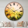 thumbnail image 2 of Designart 'Cosmos Flowers and White Wildflowers' Traditional wall clock, 2 of 6