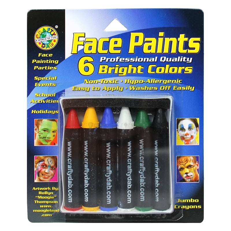 Face Paint Jumbo Crayons 6/PkgBright