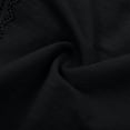 thumbnail image 6 of Cotton Linen Shirts 3/4 Sleeve for Women,lace Trim Lace Trim Blouse Flowy Tops for Women Plus Size Gauze Shirts for Women Womens Gauze Tops Summer Basic Blouse Square Neck,Black,L, 6 of 8