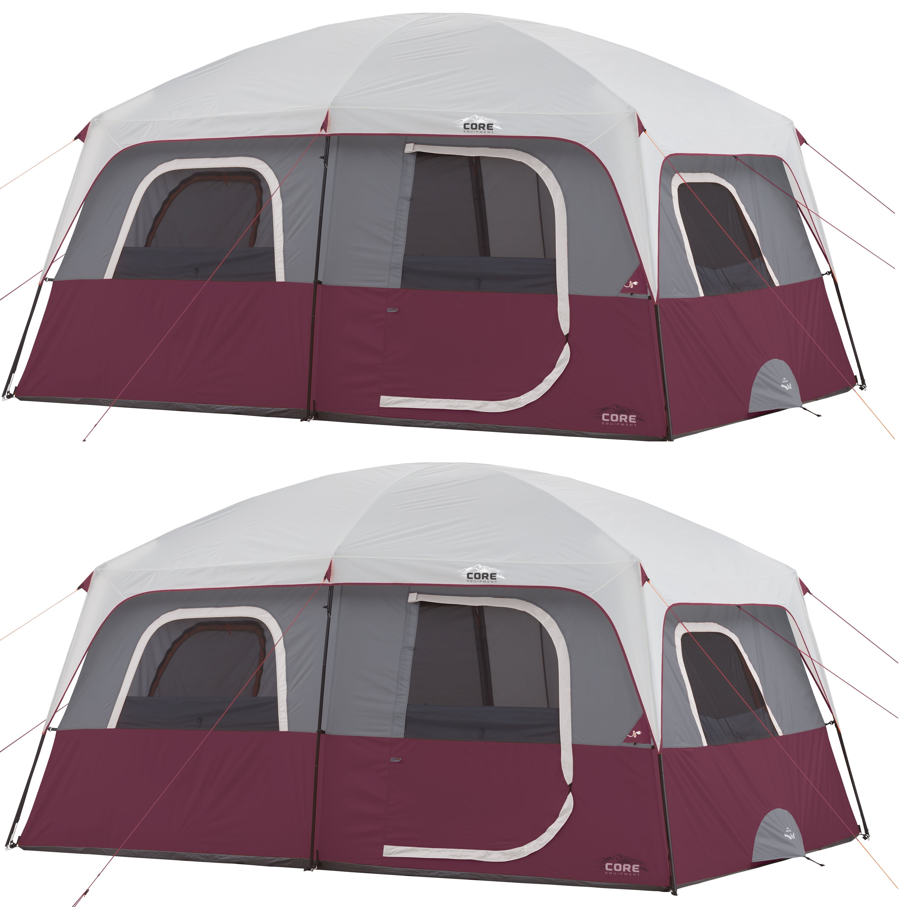 CORE Straight Wall 14 x 10Ft 10 Person Cabin Tent 2 Room ...