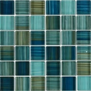 Classic Pool Tile CTGL182 1x1in Aqua Beryl Surf Glass 11 Surf/cs