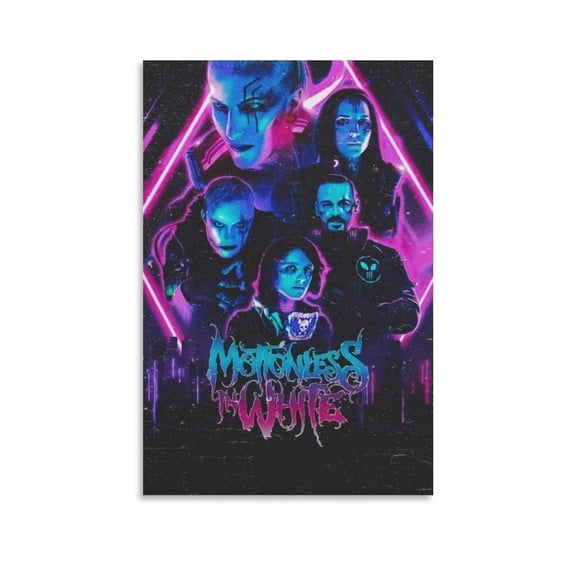 Motionless in White 8 Canvas Poster Wall Decorative Art Painting Living Room Bedroom Decoration Gift