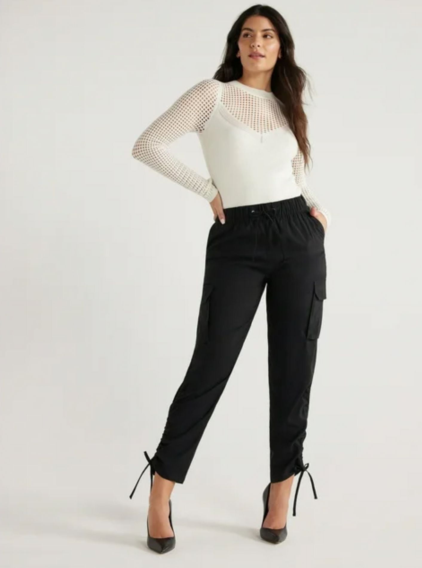 Sofia Jeans Women's Super High Rise Luxe Cargo Pants