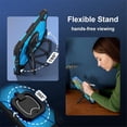 thumbnail image 5 of Heavy Duty Shockproof Case for Samsung Galaxy Tab A11+,Anti drop silicone+PC Layer Protective Case 360 ° Rotating Square Handle Stand With Shoulder Strap,Blue,For Galaxy Tab A11+, 5 of 8