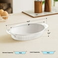 thumbnail image 2 of Frewinky Au Gratin Baking Dishes,9-inch Ceramic Baking Dish Set with Handles Heat Resistant,Mini Casserole-Dishes for Oven,Set of 4,White, 2 of 7