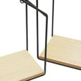 Mainstays Wood and Metal House Floating Shelves, Set of 2, 10 LB