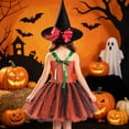 thumbnail image 5 of Toddler Girls Halloween Tulle Dress Girls Mesh Overlay Dress With Pumpkin Appliques Party Dance Performance Dress Lightweight Fabric, 5 of 7