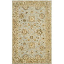 SAFAVIEH Antiquity Ingram Oriental Wool Area Rug, Light Blue/Sage, 6' x 9'