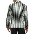 thumbnail image 3 of Lars Amadeus Men's Checked Blazer Slim Fit Casual Lightweight Plaid Sports Coat, 3 of 5