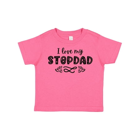 

Inktastic I Love My Stepdad with Hearts Gift Toddler Boy or Toddler Girl T-Shirt