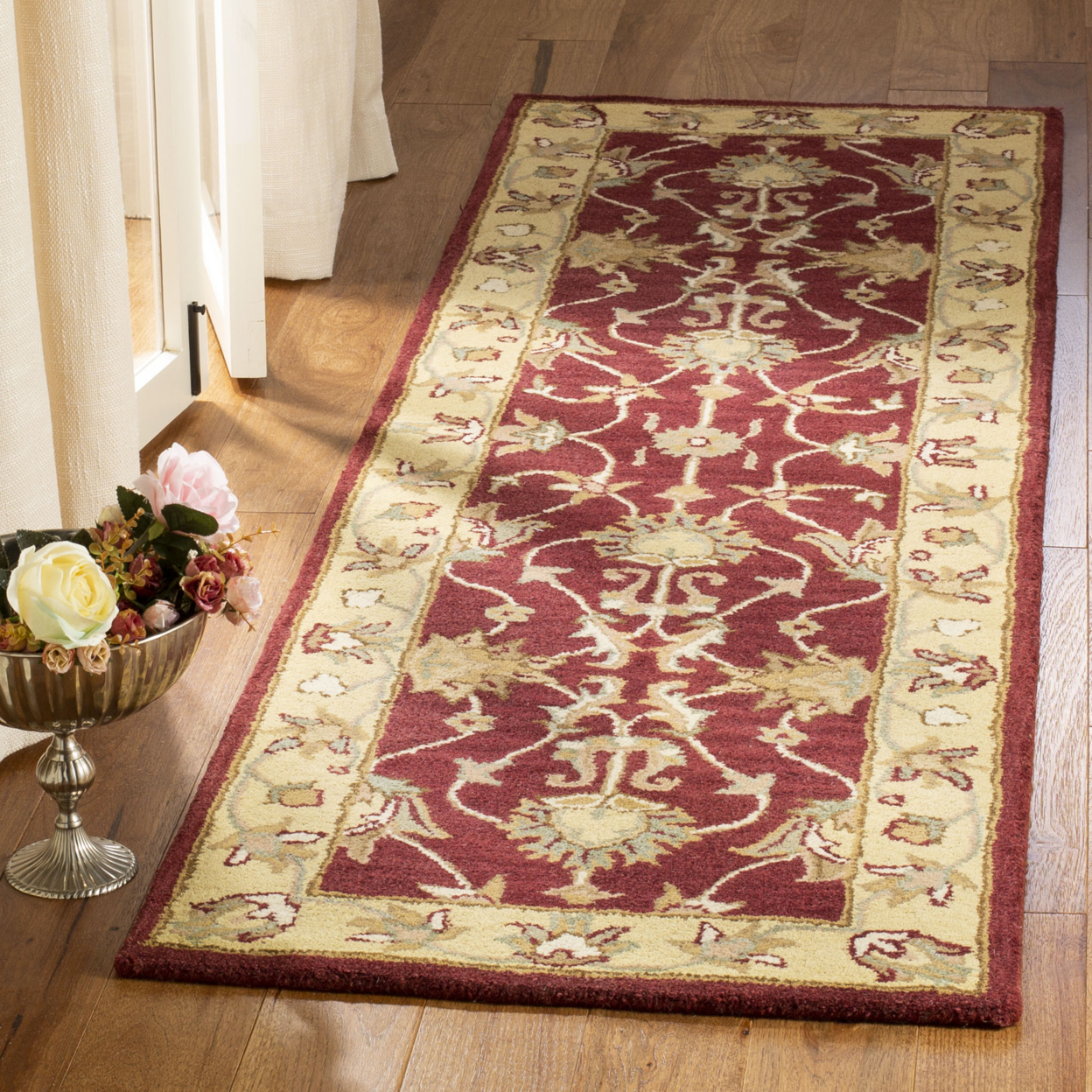 SAFAVIEH Heritage Regis Traditional Wool Area Rug, Red/Gold, 5' x 8' - image 3 of 10