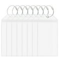 thumbnail image 1 of TOPTIE 8 Pack Cruise Luggage Tags Set Clear Tag Holder Zip Seal and Steel Loops, 1 of 4