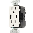 thumbnail image 2 of Enchufe y cargador USB Leviton Decora Duplex White 15A 125V, 2 of 3