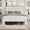 White, variant on King Size Farmhouse Wooden Bed Frame with Headboard, Boho Platform Bedframe Sturdy Metal Slats Support, No Spring Mattress , Silent Operation, Easy Assembly (King, Black)