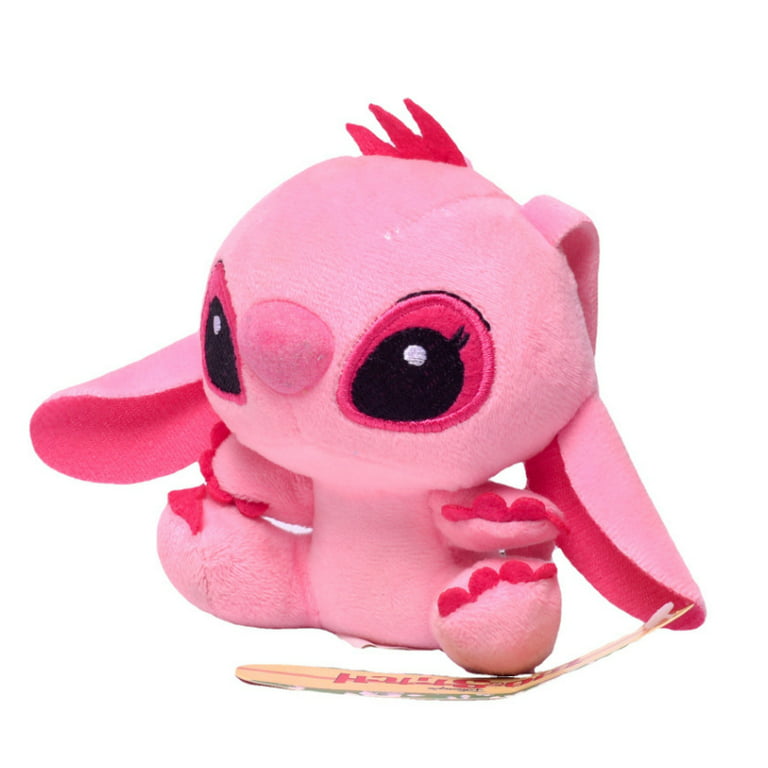 Autrucker 10cm Anime Lilo Stitch Plush Toys Cute Soft Stitch Stuffed Toy Keychain Gifts for Kids, Pink, Girl's, Size: One Size