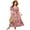 Big pink flower, variant on Womens Plus Size V Neck Wrap Maxi Dress High Waist Ruffle Summer Casual Dress With Belt
