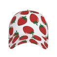thumbnail image 2 of Daiia Hand Drawn Strawberry print Baseball Cap Men Women Golf Dad Hat Adjustable Original Classic Low Profile Hat Unconstructed Plain Cap, 2 of 9