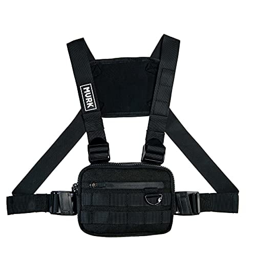 MVRK Water Resistant Chest Bag - Lightweight Tactical Chest Bag For Outdoor Training, Running Chest Pack For Men With Extra Storage