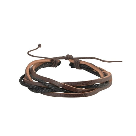 - Zodaca Genuine Leather Handmade Bracelet Braided Wristband Woven Multilayer Mens Ladies Women Size Adjustable
