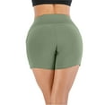 thumbnail image 5 of KingShop High Waist Yoga Shorts for Women with 2 Side Pockets Tummy Control Running Home Workout Shorts, 5 of 5