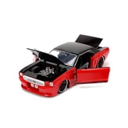 Jada Toys BIGTIME MUSCLE 1:24 1965 Ford Mustang Die-cast Car – Opening Doors, Hood, Trunk, Rubber Tires(Black/Red)