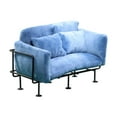 thumbnail image 3 of 1/6 sofá de casa de muñecas, accesorios de simulación juguete, escena de vida mini muebles modelo para sala de estar, hogar, decoración de dormitorios Azul, 3 of 8