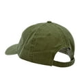 thumbnail image 3 of Red Orange Pepper Embroidered Washed Solid Pigment Dyed Cotton Twill Brass Buckle Cap - Olive OSFM, 3 of 5