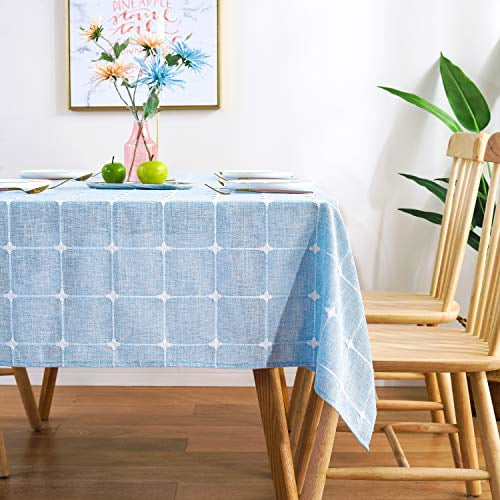 Amhoo Checked Plaid Tablecloth Rectanglar Lattice Table Covers For Kictchen Dining Tabletop Decoration 54 X 72 Inch Blue Com Kictchen Dining Tabletop Decoration 54, What Size Tablecloth For A 72 Inch Long Table