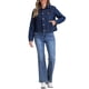 thumbnail image 2 of Chaqueta de mezclilla INSPIRE CHIC para mujer, casual, con cuello, de manga larga, abotonada M Azul profundo, 2 of 6