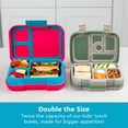 thumbnail image 5 of Bentgo® Pop - Leak-Proof Lunch Box & Removable Divider for Ages 8+ & Teens - Lunch Container Holds 5 Cups of Food; 3-4 Compartments; Microwave/Dishwasher Safe; 2 Year Warranty (Flame Red/Turquoise), 5 of 7