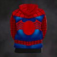 thumbnail image 4 of Hero Hoodies Pullover Spider Pattern Sweatshirts Superhero Long Sleeve Shirts with Pocket Casual Tops for Winter Deep Red M, 4 of 4
