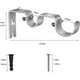 thumbnail image 2 of soportes para barra de cortina, ajustables, de metal resistente, con tornillos para cortinas de ventana (negro), 2 of 5