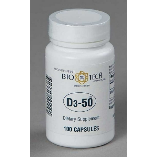 Bio Tech - Vitamin D Supplement - 50000 IU Strength ...
